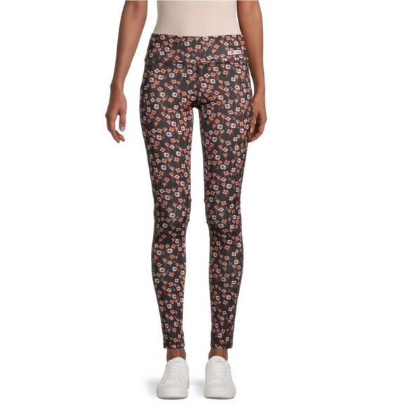 Giambattista Valli NWT Made in Italy Dark Floral Structured Seaming Leggings 6 8 - Picture 1 of 12